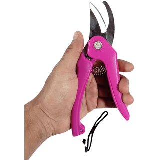 Garden Pruning Shears for Plants Stainless Steel Sharp Blade Cutter with Safety Lock  Ergonomic Grip Handle Multi Color