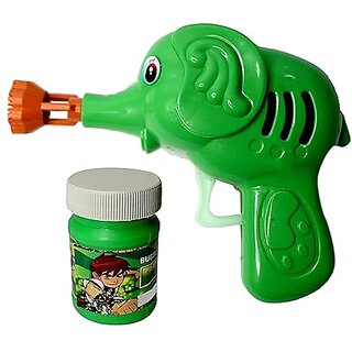 Rv Marketing Hand Pressing Elephant Bubble Gun Toy with Bubble Solution for Kids Boys and Girls (Multicolor) Pack of 1