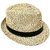 Classic Fedora Hat - Khaki Cowboy Straw Western Traditional Style  Formal Wear Beach Traveling Picnic Stage Khaki color