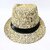 Classic Fedora Hat - Khaki Cowboy Straw Western Traditional Style  Formal Wear Beach Traveling Picnic Stage Khaki color
