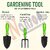 Nanson Premium Garden Tool Set  3 Pcs Metal Tools with Anti-Slip Handle Trowel,Transplanter  Fork for Home Garden