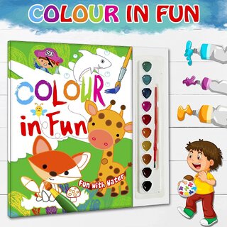 Colour In Fun Set With Paint Colors