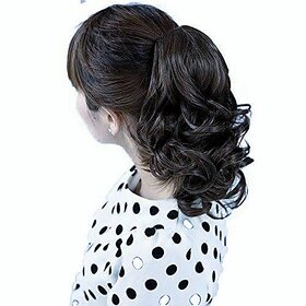 Alizz small black clip based ponytail hair extensions