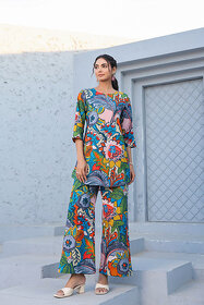 Elara Multi color Women's Floral Co-Ord Set - Trendy and Comfortable Matching Outfit