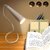 Creative LED Reading Light for Baby Room Dcor, 3 Color Modes Stepless Dimming Brightness Bendable Arms, Night Lamp for