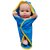 RIVA CREATIONS Cute Little Boy Doll in Towel Printed Dress Toys for Kids Multicolor