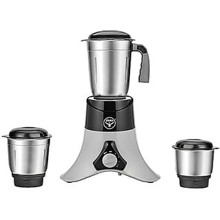 Starly TriGrind 750 Watt Mixer Grinder with 3 Stainless Steel Jars  3 Speed Control  Pulse Function  Heavy Duty Motor  ABS Body Grey