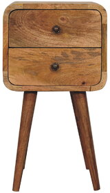 Mini Oak-ish Curved Bedside
