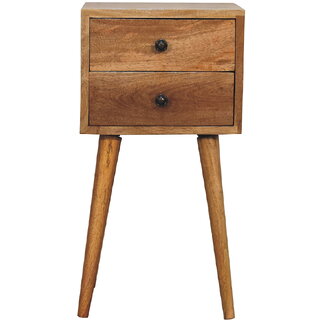 Mini 2 Drawer Oak-ish Bedside