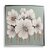 ALLAIL DESTINATION Framed Floral Wall Art, Gold and White, Canvas Print, Abstract Flowers Painting