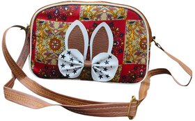 Printed Crossbody Shoulder Bag for Girls, Mini Casual Handbag for Outings Gifting