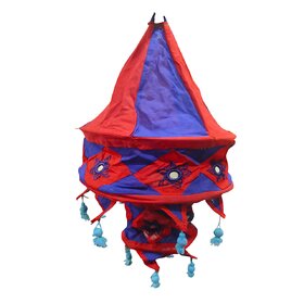 Handmade Cotton Lantern - Colorful Indian Handicraft for Decor