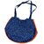 Ethnic Denim Shoulder Bag for Women with Embroidered Front Pocket, Casual Daily Use Office Shopping Tote