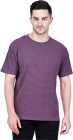Life Dream Mens Purple Digital Print 100% Cotton Round Neck T-Shirt