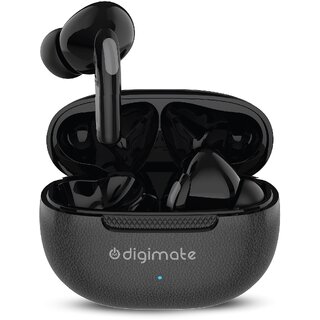 Digimate Jaalsa 30 Hours Playtime TWS Earbuds with Bluetooth 5.3, Dual Mic, 200mAh Battery (DG-EB-02, Black)