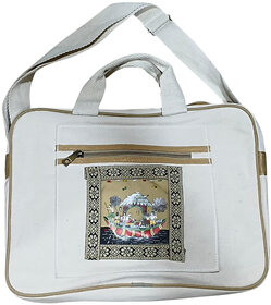 jute hand crafted multipurpose bag for travel, work, or daily use Waterproof Multipurpose Bag (White, 7 L)