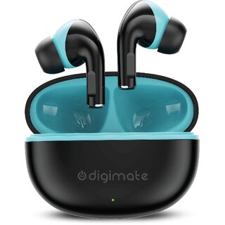 Digimate Sargam 120H Playtime 5.0 Bluetooth Wireless Earbuds with Fast Charging  HD Dual Mic (DG-EB-Sargam-03-Black)