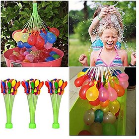 Quick Magic Balloon For Holi Water Balloons Mix Color Crazy Fill in 60 Seconds Set of 12 with 1 Universal tap Adapter (444 Balloons) Mix Color