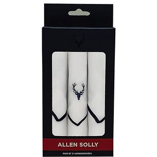 Pack of 3 Allen Solly Cotton Men's White Handkerchiefs