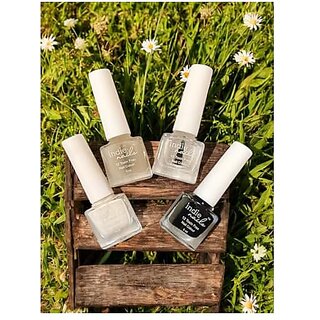 Nail Polish Set for Women | 12-Free Vegan Cruelty-Free Quick Dry Long Lasting High Gloss Chip Resistant | Nail Paint Combo Set for Women | Set of 4 Monochrome Must-Haves