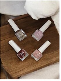 Nail Polish Set for Women | 12-Free Vegan Cruelty-Free Quick Dry Long Lasting High Gloss Chip Resistant | Nail Paint Combo Set for Women | Set of 4 Mocha Mist