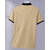 Ausk Mens Beige, Black Solid Cotton Blend Polo T-Shirt