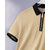 Ausk Mens Beige, Black Solid Cotton Blend Polo T-Shirt