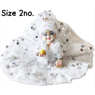 Foxdean Kanhaji Ladoo Gopal/ Thakur ji/Bal Krishna/ Fancy Dresses WITH PADGI SIZE-2 (100 Pure Cotton)