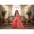 JSTradition Embroidered Bollywood Chiffon Saree with Unstitched Blouse (Pink)