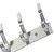 ONJECX Stainless Steel  Aluminium 8 PIN Goli Cloth Hanger Bathroom Wall Door Hooks  (Pack of 2 pcs) DHS08SS2