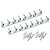 ONJECX Stainless Steel  Aluminium 8 PIN Goli Cloth Hanger Bathroom Wall Door Hooks  (Pack of 2 pcs) LHS08SS2