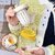 Glass Fruit Infuser Bottle with Straw  2-in-1 Manual Juicer  Portable Detox Water Tumbler (Eco-Friendly)