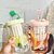 Glass Fruit Infuser Bottle with Straw  2-in-1 Manual Juicer  Portable Detox Water Tumbler (Eco-Friendly)