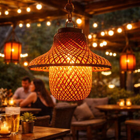WEEBIZ Jullian18 Wall Lights, Ceiling Lights, Hanging Lights (Pendant Lights), Wall Lights Lamp Shade (Bamboo)