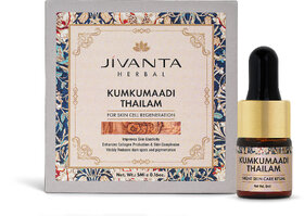 Jivanta Herbal Kumkumadi Thailam Night Face Oil for Skin Brightening, AntiAging  5ml