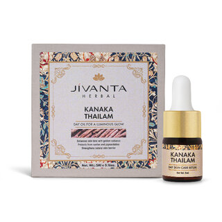 Jivanta Herbal Kanaka Thailam Day Face Oil for Brightening  Anti-Aging  5ml