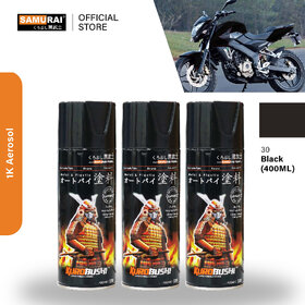 Samurai Kurobushi Standard Colours Black Spray Paint 400 ml (Pack of 3)