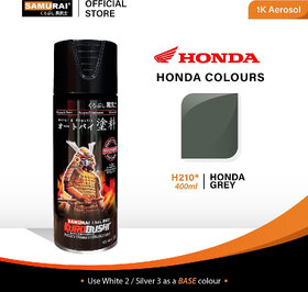 Samurai Kurobushi Honda Motorcycle Paint Colours SAMURAI H210 HONDA GREY Spray Paint 400 ml (Pack of 1)