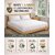 Modern Geometric Double Fitted Bed Sheet - Black and White