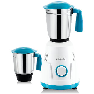 Digimate Sakhi 500W Mixer Grinder With 2 Jars, Power-Packed Performance for Everyday Cooking (DG-MG-Sakhi-01, Blue & White)