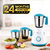 Digimate Sakhi 500W Mixer Grinder With 3 Jars, Power-Packed Performance for Everyday Cooking (DG-MG-Sakhi-01, Blue & White)