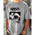 AUSK Mens Casual Printed Cotton Blend Grey & Black Summer wear Co-ords set of T-Shirt & Trakpant