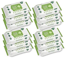 AROKLEEN 99.99 576 Count Germ Protection Multipurpose Thick  Soft Wet Wipes 100 Alcohol-Free Disinfectant Sanitizer Wet Wipes for Skin  Surfaces Aloe Vera Fragrance Anti Germ Pack of 12
