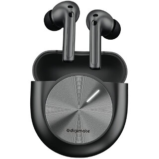 Digimate Silence Wireless Earbuds with 180H Playtime, Bluetooth 5.4, Dual Mic, Fast Type-C Charging (DG-EB-SILE9-CE, Black)