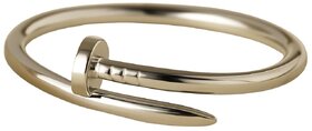 KIMTI 18k Gold Plated Women Bracelet (Nail Design Open Bangle, 1)