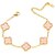 KIMTI 18k Gold Plated Clover Bracelet (Pink)