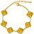 KIMTI 18K Gold Plated Clover Wraparound Bracelet