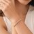 KIMTI 18k Gold Plated Women Bracelet (Crystal Glow Tennis Bracelet, 1)