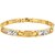 KIMTI 18k Gold Plated Men Kada Bracelet (Gold,Silver)
