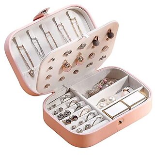 PU Big Jewellery Box PU Leather Magnetic Portable Storage Box Case with Dividers Container for Rings, Earrings, Assorted